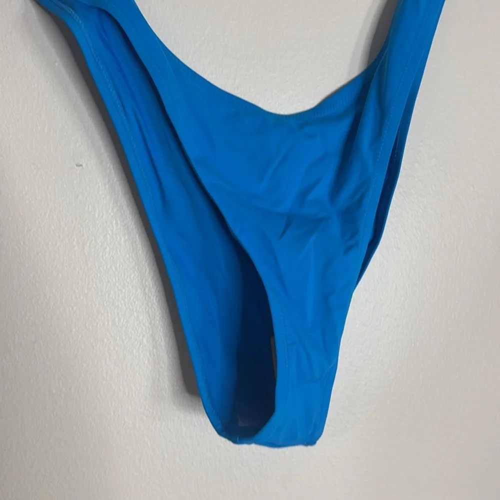 Skins recycled Vibrant Blue cheeky tanga Bikini Bottom size 4X